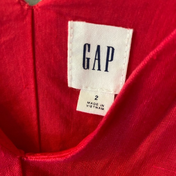 Gap Pink Linen Dress Size 2 - Picture 7 of 11